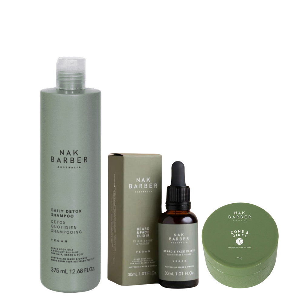 Nak Barber Dirty Grooming Trio - styling solution