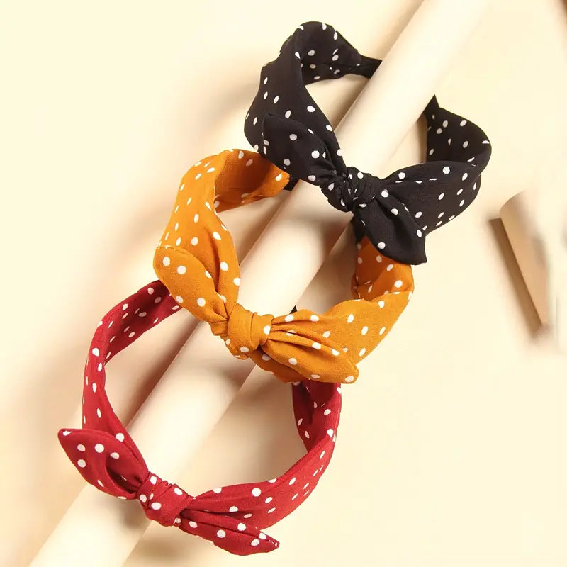 Polka Dot Bow Knot Headband – Haircare Superstore