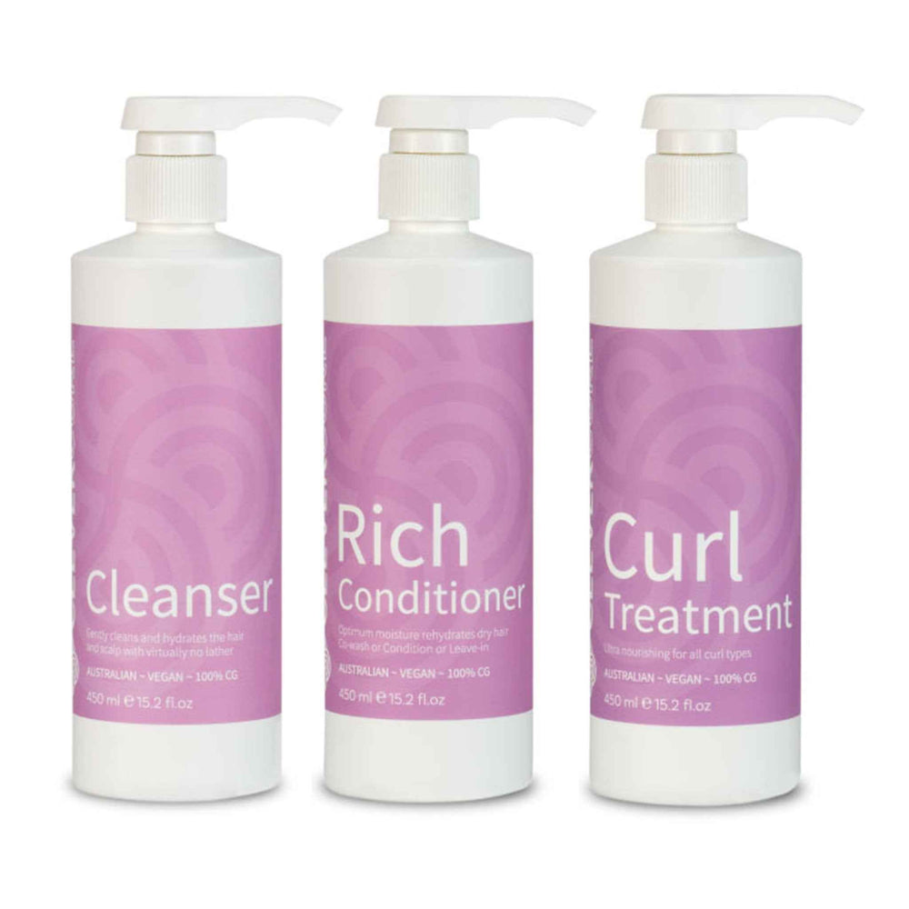 Clever Curl Cleanser, Rich Conditioner and Treatment Trio