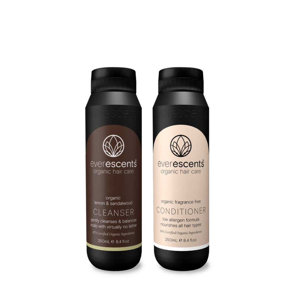 EverEscents Organic Cleanser Fragrance Free Duo