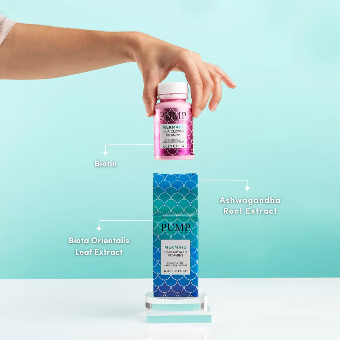 Pump Mermaid Hair Growth Vitamin Trio