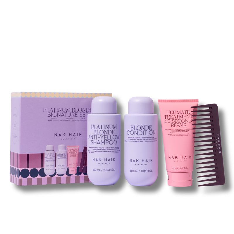 Nak Signature Holiday Platinum Anti-Yellow Blonde Trio with Gift