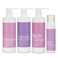 Clever Curl Cleanser, Dry Weather Gel, Rich Conditioner and Wonder Foam Quad - Haircare Superstore