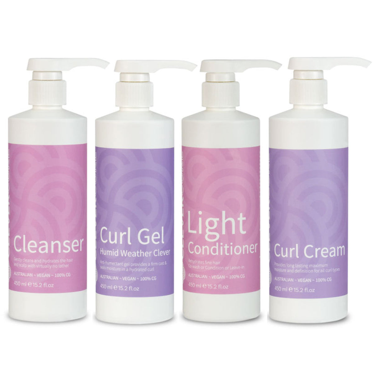 Clever Curl Cleanser, Humid Weather Gel, Light Conditioner and Curl Cream Quad - Haircare Superstore