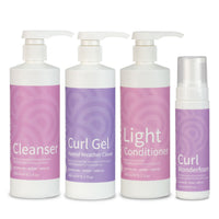Clever Curl Cleanser, Humid Weather Gel, Light Conditioner and Wonder Foam Quad - Haircare Superstore
