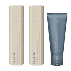 Davroe Blonde Senses Platinum Shampoo, Conditioner and Curl Crème Definer Trio