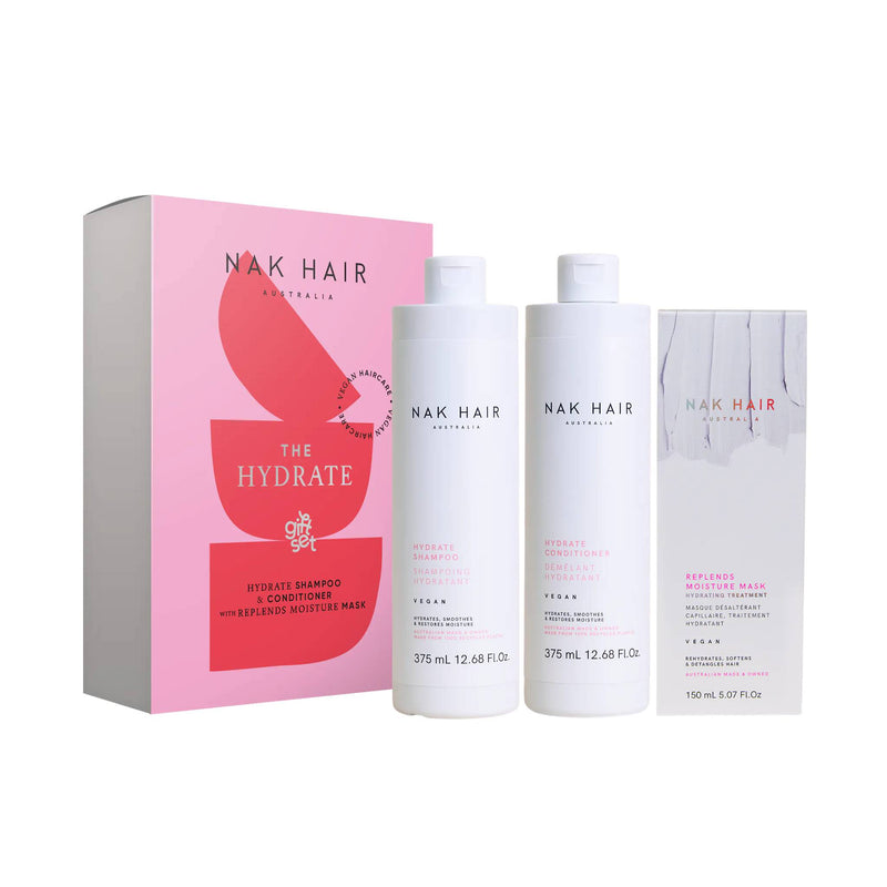 NAK Hydrate Trio with Replends moisture mask - Haircare Superstore