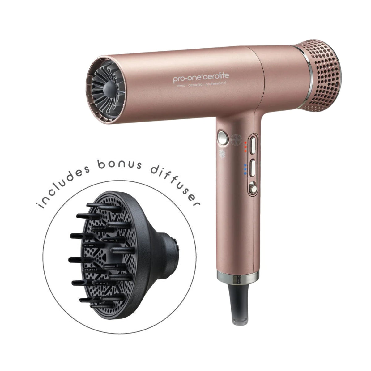 Pro-One Aerolite Hairdryer - Gold - Haircare Superstore